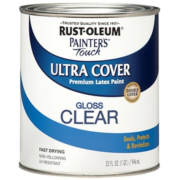 Rust-Oleum Rust-Oleum 242057 Quart Gloss Latex Paint  Clear Pack of 2 186493